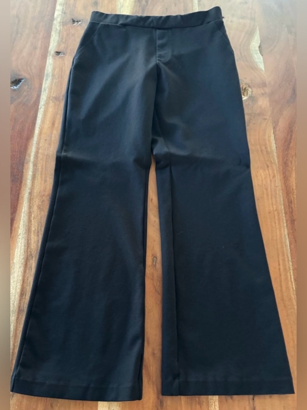 Michael Kors Black Knit Wide Leg Women’s Pants Pull on Elastic Waist Size Small